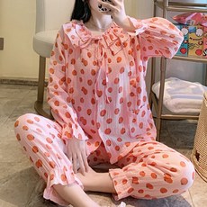 Estella 圓形番茄圖案孕婦睡衣上下套裝