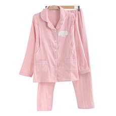 에스텔라 버섯 문양 심플 임산부 잠옷 상하의 세트