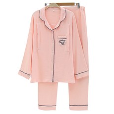 에스텔라 심플 포켓 자수 임산부 잠옷 상하의 세트