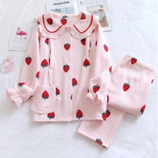 임부 산후 단추형 파자마 상하의 세트