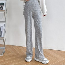 여성용 패션 슬림해보이는 와이드 임산부 팬츠