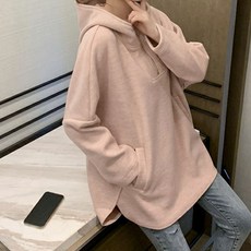임산부 루즈핏 롱 후드티