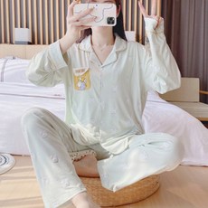 涼感孕婦睡衣上下套裝 7109