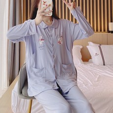 涼感孕婦睡衣上下套裝 7081