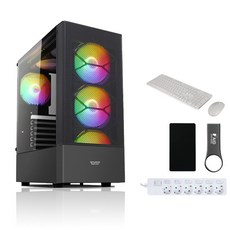 AID Alder 조립PC 07R (i5-12400F WIN10 Home 8GB NVMe 500GB RTX3050) + 무선랜 USB 동글 + 무선 키보드 마우스 + 가죽 데스크 매트 랜덤발송 + USB 32GB 랜덤발송 + 6구 멀티탭, 기본형