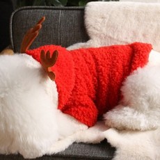 AMYLOVESPET 寵物魯道夫連帽衫, 紅色, 1個