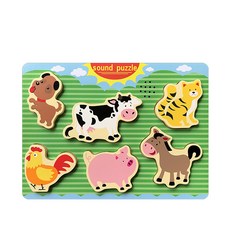 Kes.B 堅固音效立體農場拼圖 2241, 6件, 混合顏色, 1個