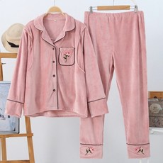 三角星星口袋玫瑰設計睡衣上下套裝