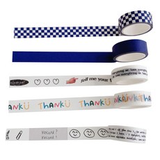 Mibill星星感性裝飾膠帶 5種組, 混色, 1組