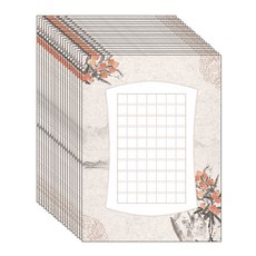 Kusen漢字毛筆字練習紙 A4 筆字 14 B 花, 1個