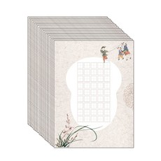 Kusen漢字毛筆字練習紙 A4 筆書字 07 C 淺色, 20個