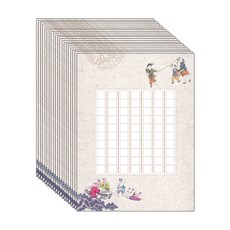 Kusen漢字毛筆字練習紙 A4 筆字 12 B 長款, 20個