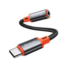 Mcdodo 麥多多 Lite Type-C 轉 DC3.5mm 音源轉接頭 CA-7561, 黑色, 1個, 13cm