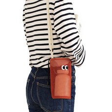 網格水瓶側背收納袋, 紅色, 1個