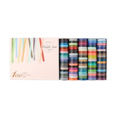 Mivil 彩色紙膠帶 8mm x 2m, 100色, 1個