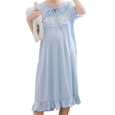 삼각별 임산부 레이스 원피스잠옷