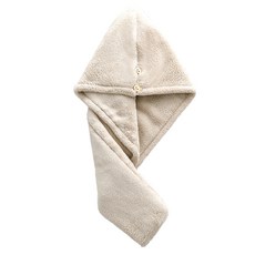 Loraj長髮專用毛巾, 3個, 03卡其布