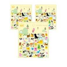 쁘띠팬시 푹신 빅스티커 DA5311, 러블리퍼피, 3개