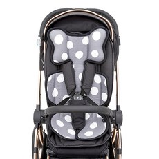 YOOM 高級嬰兒車椅墊, 灰色 白色點點款, 1個