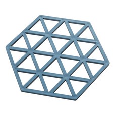 Ddojyo 北歐風格六角形餐墊 格紋圖案, 藍色, 1個