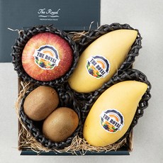 더로얄 베이직 혼합과일 망고 2입 + 사과 + 키위 2입 3호 선물세트, 1.25kg, 1세트