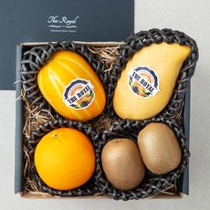 더로얄 베이직 혼합과일 망고 + 오렌지 + 참외 + 키위 2입 2호 선물세트, 1.05kg, 1세트