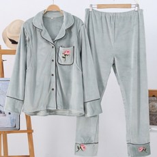 三角星星口袋玫瑰設計孕婦睡衣上下套裝