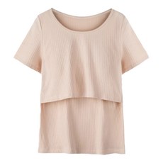 Seo 孕婦純棉哺乳短袖T恤