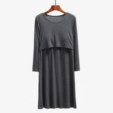 孕婦哺乳長袖連身裙