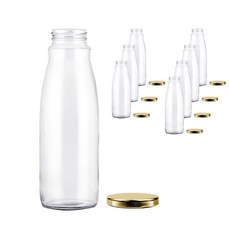 mir 韓國果汁瓶寬型金蓋, 1L, 8入