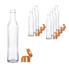 Mir 韓國透明方瓶一鍵式橡膠蓋 FN500S, 500ml, 8入