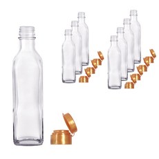 미르코리아 원터치 고무캡 사각병 투명 FN300S, 300ml, 8개