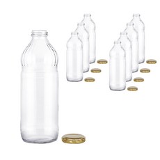 mir 韓國果汁瓶窄型金蓋, 8入, 1L
