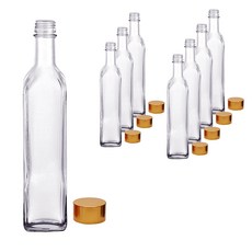 미르코리아 투명사각병 스크류캡 FN500S, 500ml, 8개