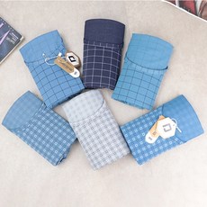 inersyou 男款棉質格紋背心 DMR0708 6入組