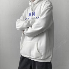 男款挺版笑臉LOGO舒適寬鬆版帽T