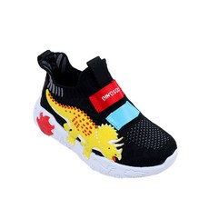 DiNOSOLES Kids Tricera 塊狀針織低筒運動鞋 DNKCC1TSTO11BLK