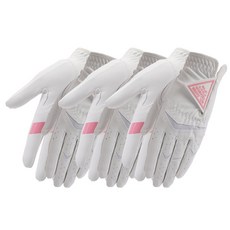 TECH SKIN 女款皮革高爾夫手套 3入, 白色