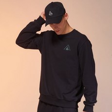 라푸마 프린트배색 면혼방 맨투맨