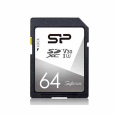 Sp Silicon Power SDXC UHS-1 存儲卡 U3 V30, 64GB
