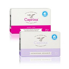 Caprina山羊奶皂蘭花味141g+薰衣草味141g套組, 141g, 1組
