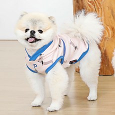 퍼피아 반려동물 새침한 닥스 민소매 스판 티셔츠 TS1949, 인디언핑크, 1개