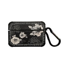 Gozibi AirPods Pro 保護殼, 黑色玫瑰, 單一商品