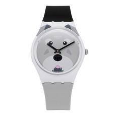 SWATCH 女用石英聚氨酯手錶 I love your folk SCHNAUTZI 34mm GW210