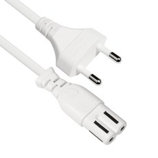 韓國製 AC 8字型電源線 白色 CP-1472, 1個, 10m
