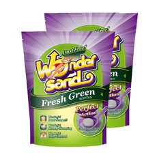 원더샌드 응고형 벤토나이트 고양이 모래 후레쉬그린향, 7kg, 2개, 후레쉬그린