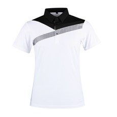 Luxgolf 男款拼色高爾夫短袖襯衫 BLU2M404