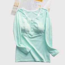 긴팔단추 수유잠옷