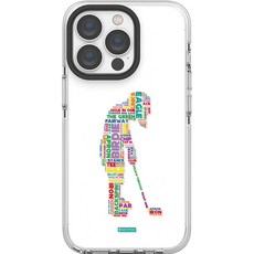 JUST4YOU 에스투비코퍼레이션 골프 타이포 투명 라인 휴대폰 케이스