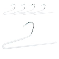 不鏽鋼防滑褲子衣架, 5入, 白色